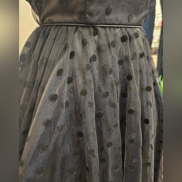 Vintage, retro, Polka-dot, black, prom, homecoming, festival, party, dance - Picture 3 of 10